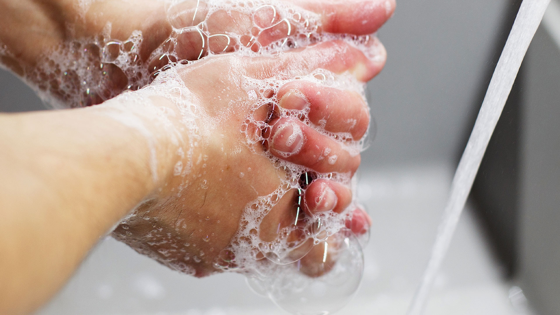 Washing Hands With Soap